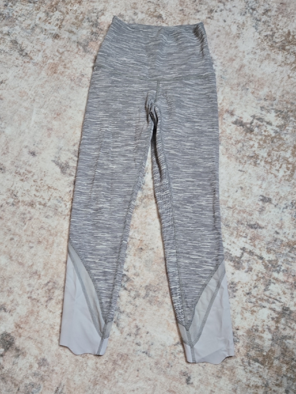 lululemon Heathered Gray Striped Leggings
